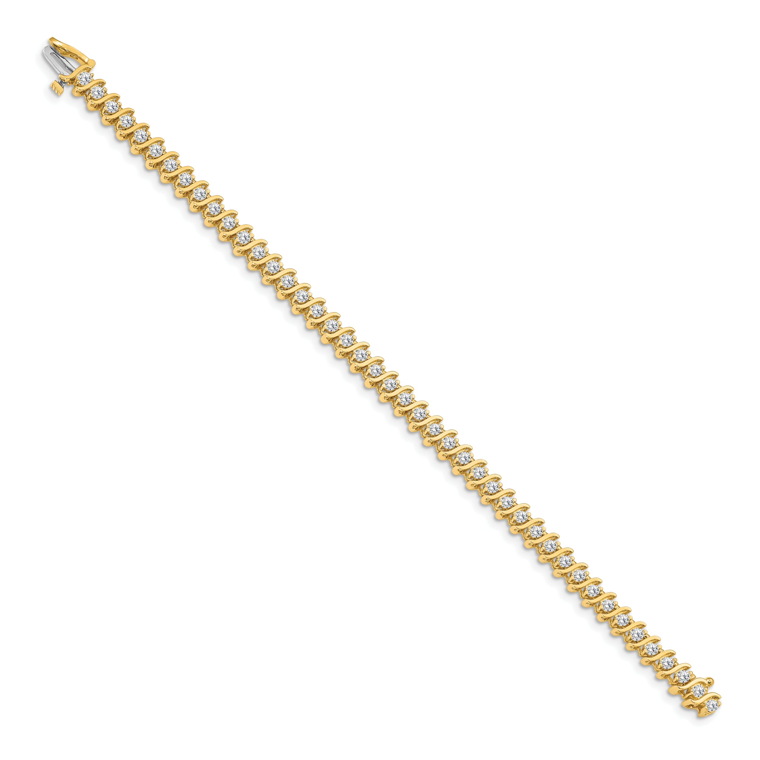 14k AA Diamond Tennis Bracelet - 7