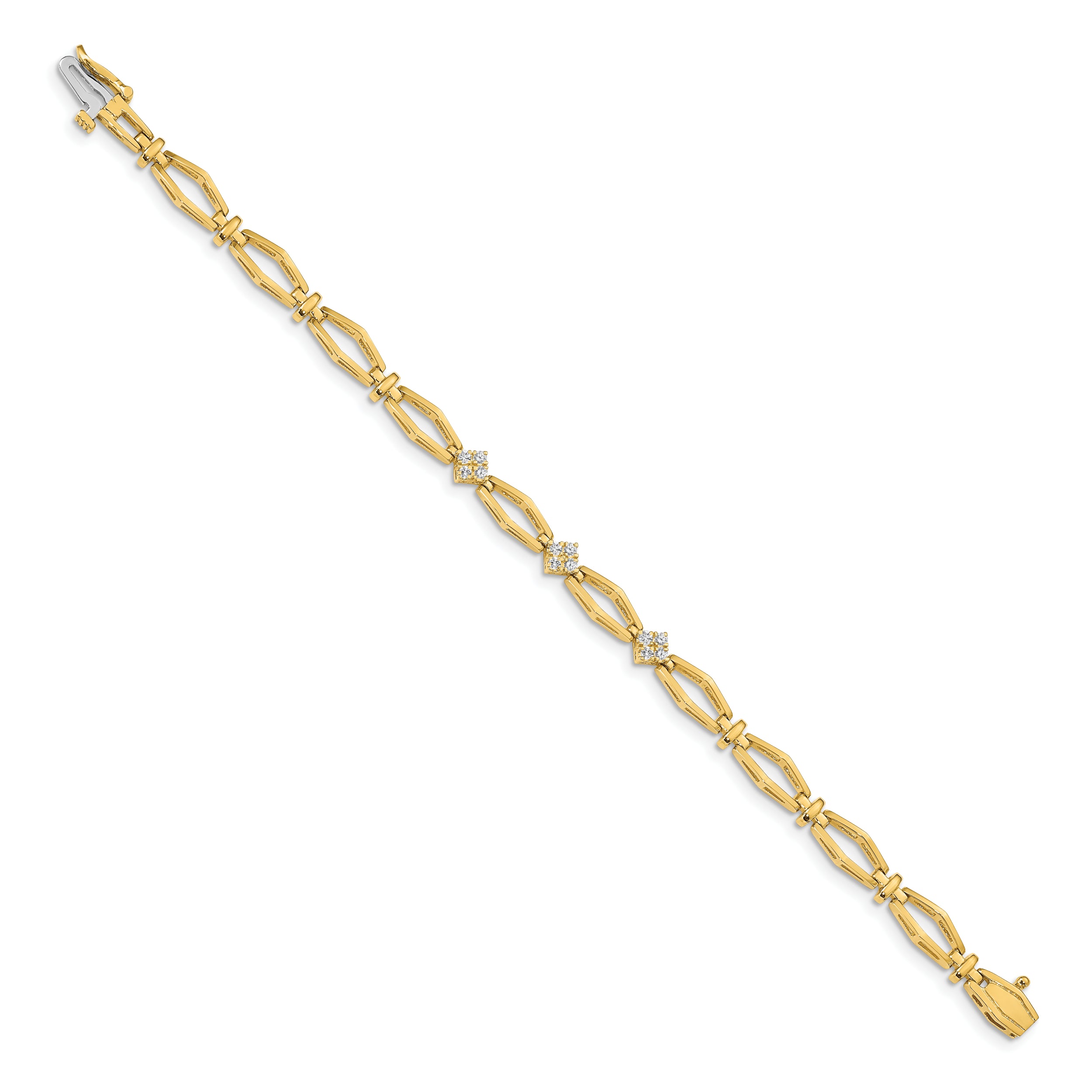 14k AA Diamond Fancy Bracelet - 7