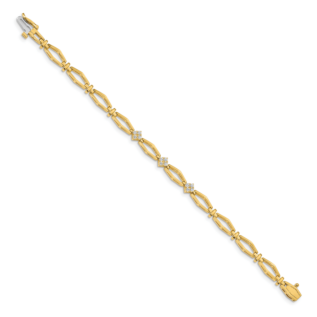14k AA Diamond Fancy Bracelet