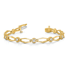 14k AA Diamond Fancy Bracelet - 7