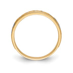 14k and Rhodium AA Quality 1/20 carat Diamond Trio Ladies Complete Wedding Band