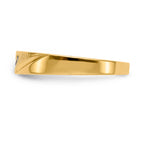 14k and Rhodium AA Quality .03 carat Diamond Trio Ladies Complete Wedding Band