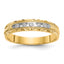 14k AA Quality 1/20 carat Diamond Trio Ladies Complete Wedding Band