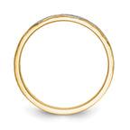 14k and Rhodium AA Quality 1/20 carat Diamond Trio Mens Complete Wedding Band