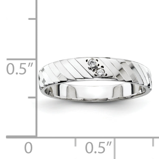 14k White Gold Ladies Band (Trio) Mounting Secondary image