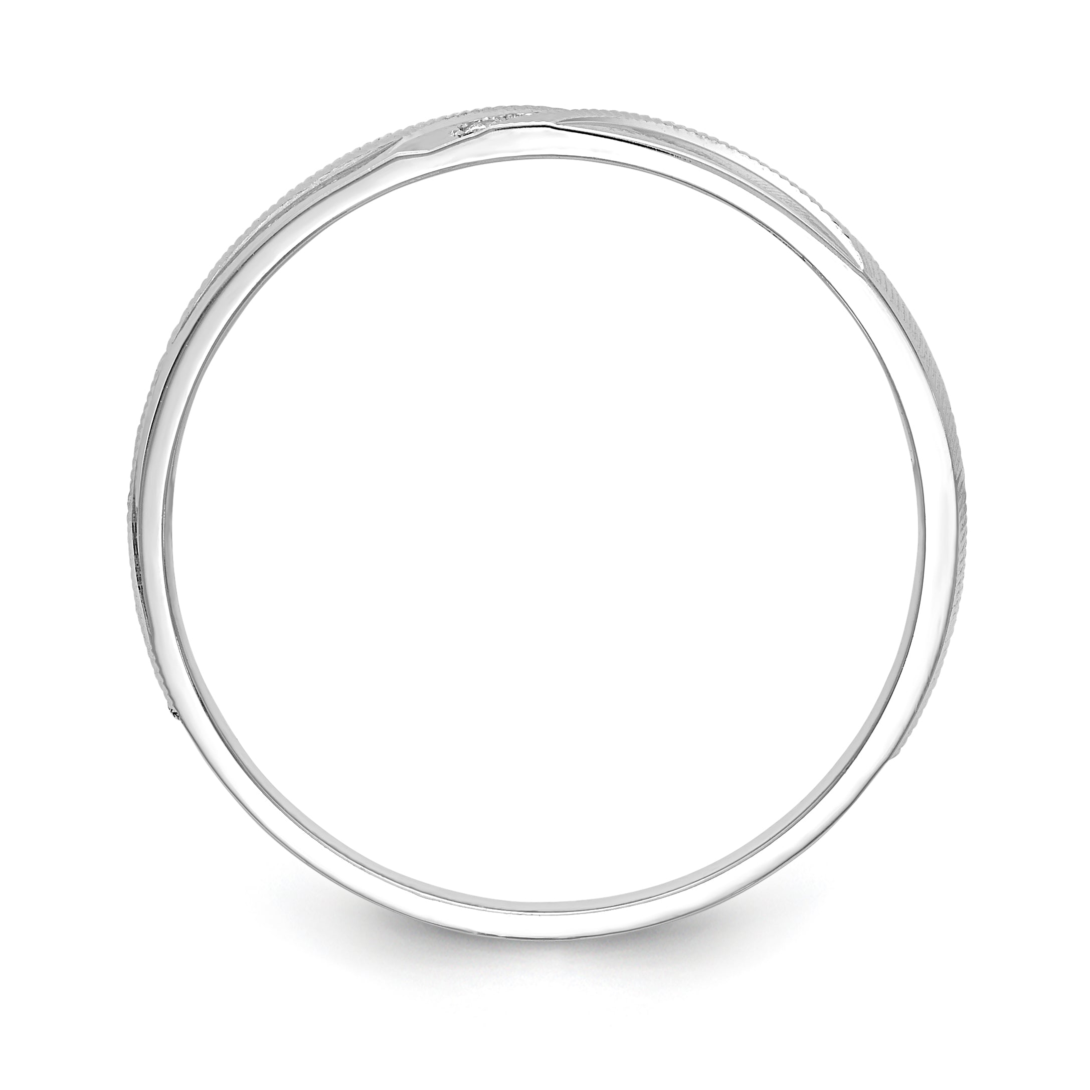 14k White Gold AA Quality 1/20 carat Diamond Trio Mens Complete Wedding Band Secondary image