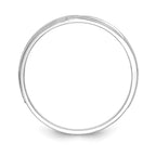 14k White Gold AA Quality 1/20 carat Diamond Trio Mens Complete Wedding Band