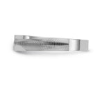 14k White Gold AA Quality .02 carat Diamond Trio Ladies Complete Wedding Band