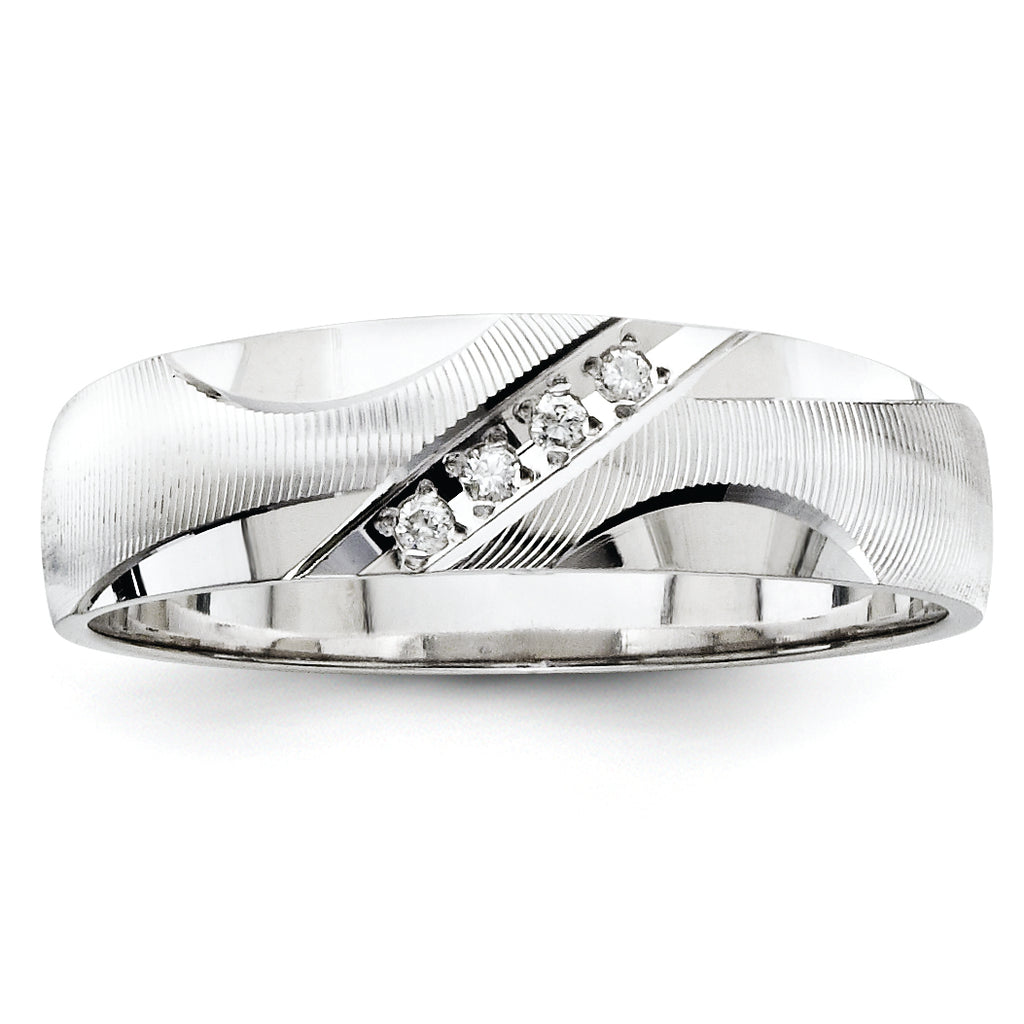 14k White Gold Men's Band (Trio) Mounting