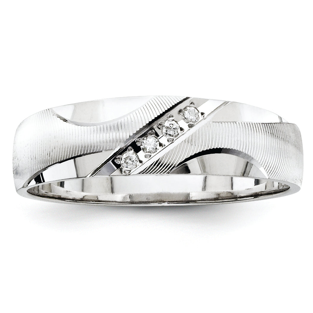 14k White Gold Men's Band (Trio) Mounting