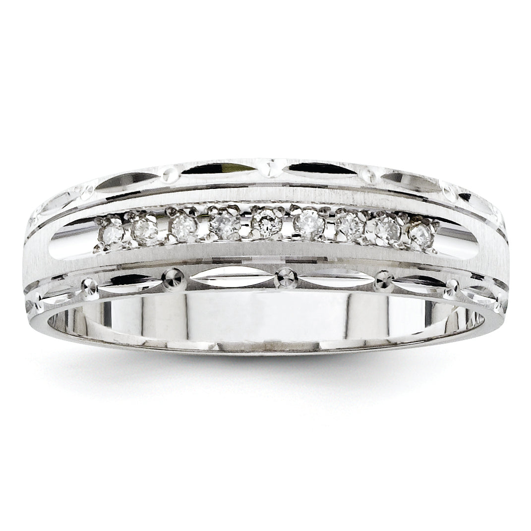 14k White Gold Men's Band (Trio) Mounting Main image