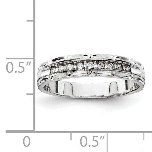 14k White Gold Ladies Band (Trio) Mounting (No Stone Included)