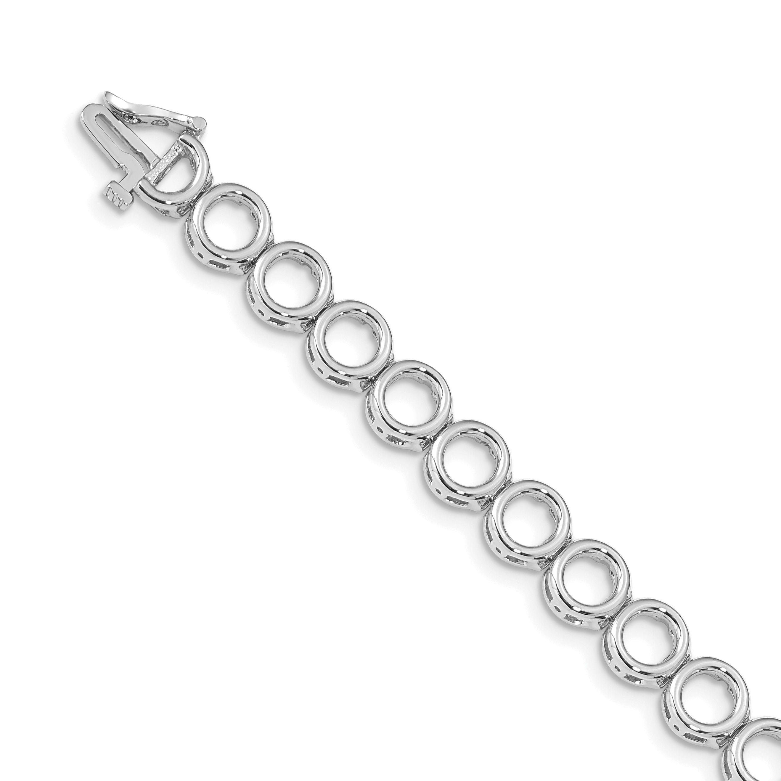 14K White Gold Holds up to 21 3.25mm Stones Add-A-Diamond Tennis Bracelet M Main image
