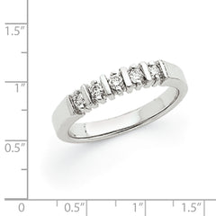 14k White Gold A Diamond 5-Stone Ring