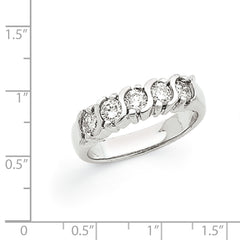 14K White Gold A Diamond 5-Stone Ring