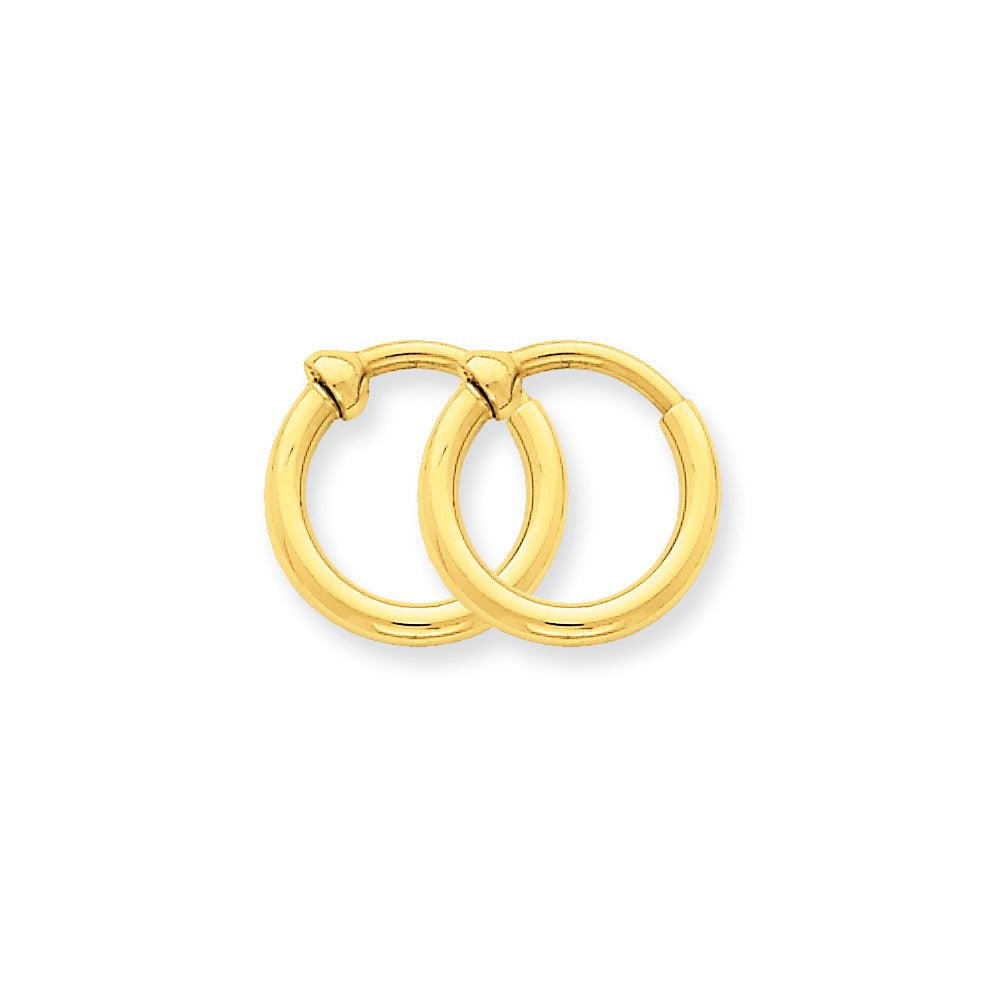 14K Non-Pierced Hoop Earrings Main image
