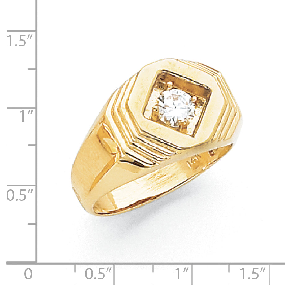 14K A Diamond Men's Ring