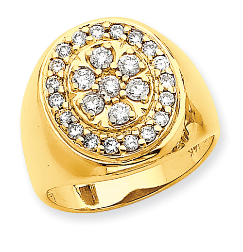 14K Fancy Polished Mens Diamond Ring Mounting Main image