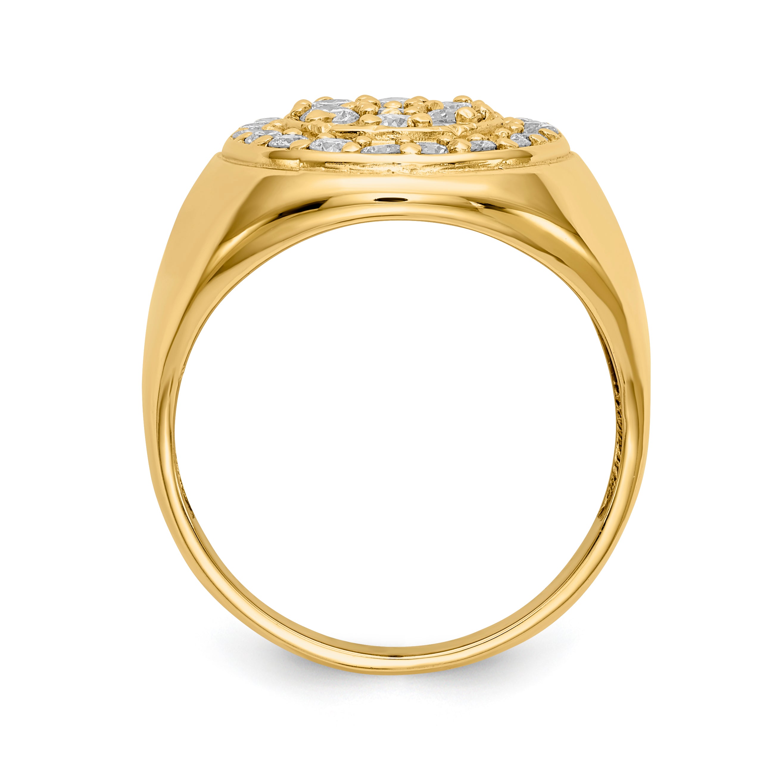 14K A Diamond men's ring