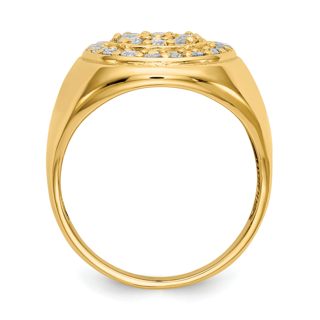 14k A Diamond men's ring