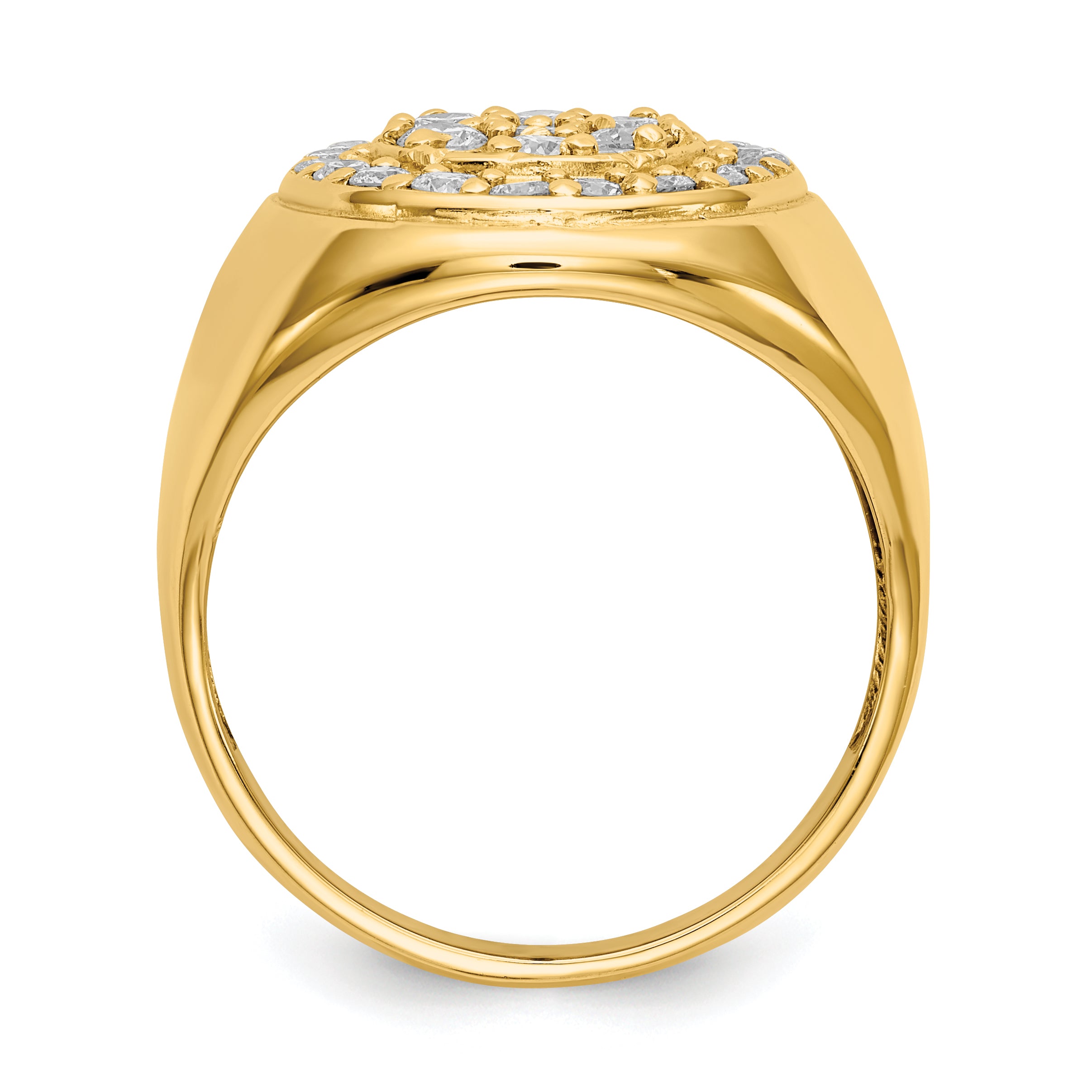 14k A Diamond men's ring