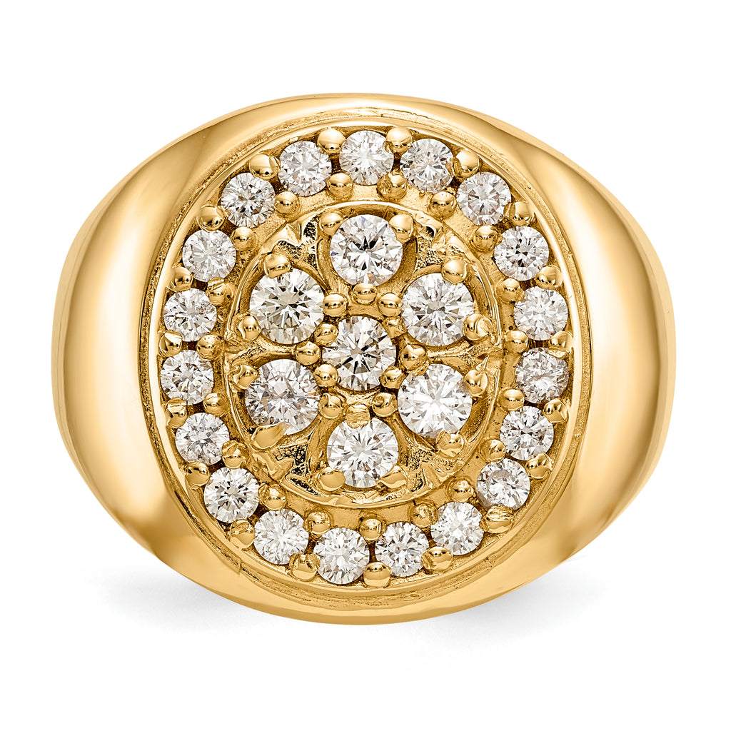 14K A Diamond men's ring