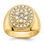 14K A Diamond men's ring