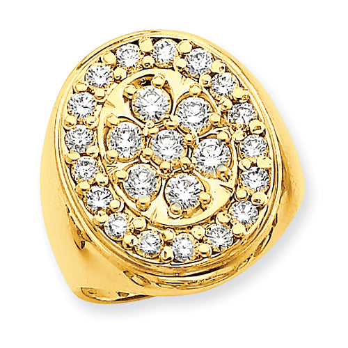 14K Fancy Polished Circular To Mens Diamond Ring Mounting Main image