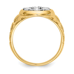 14k A Diamond men's ring