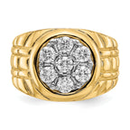 14K A Diamond men's ring