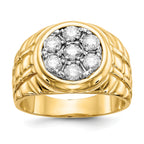 14K A Diamond men's ring