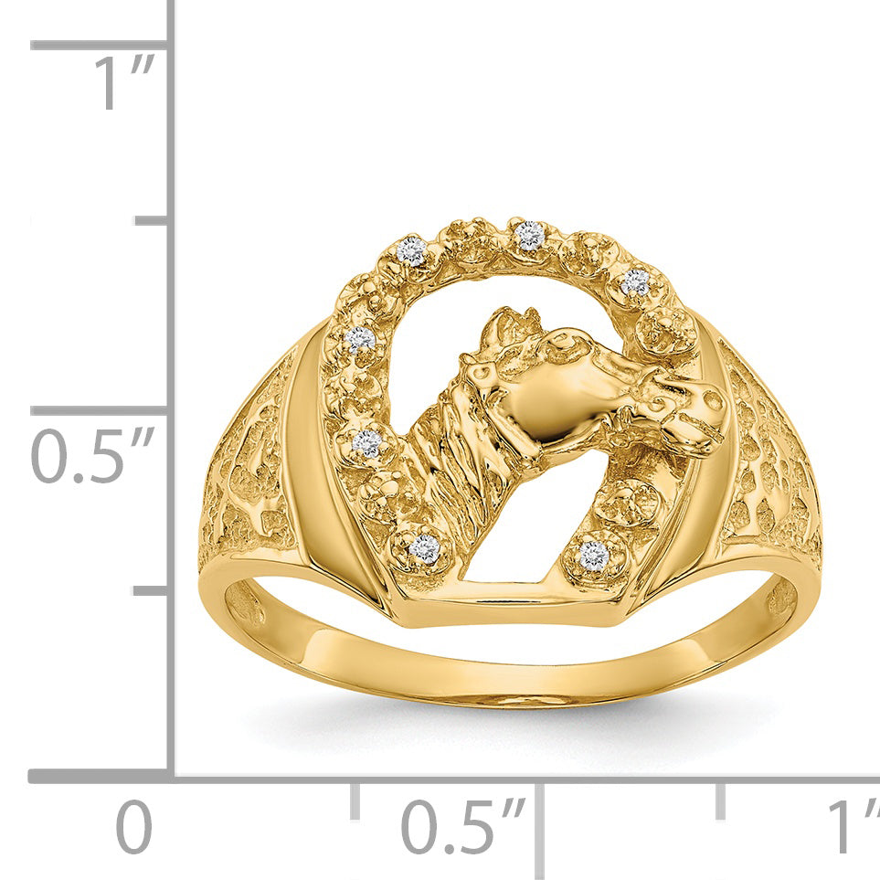 14K A Diamond men's ring