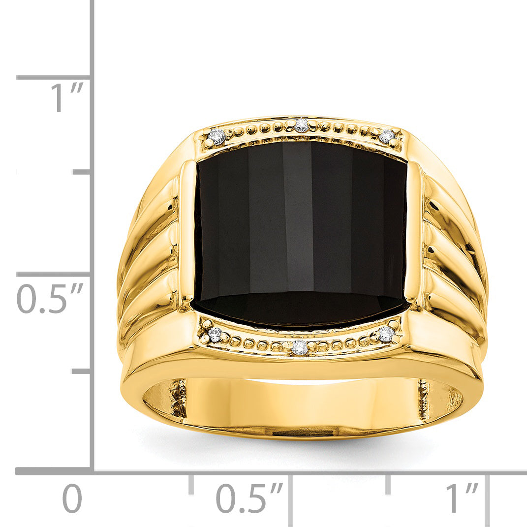 14K A Diamond men's ring