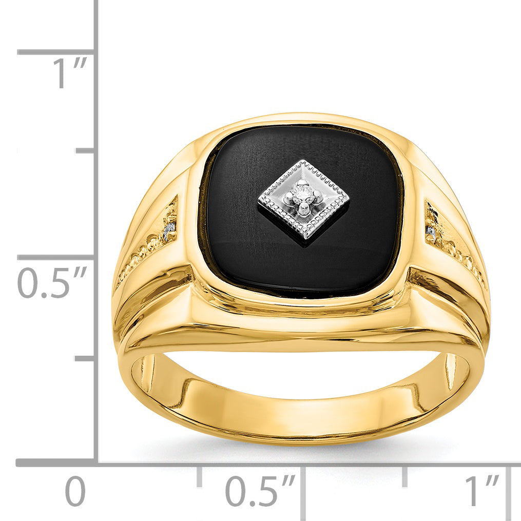 14K A Diamond men's ring Secondary image