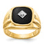 14K A Diamond men's ring