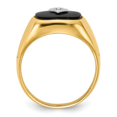 14k A Diamond men's ring