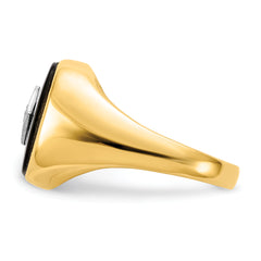 14k A Diamond men's ring