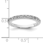 14k White Gold 3mm Filigree Wedding Band