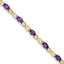 14k 7x5mm Oval Amethyst bracelet