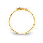 14K A Diamond heart ring