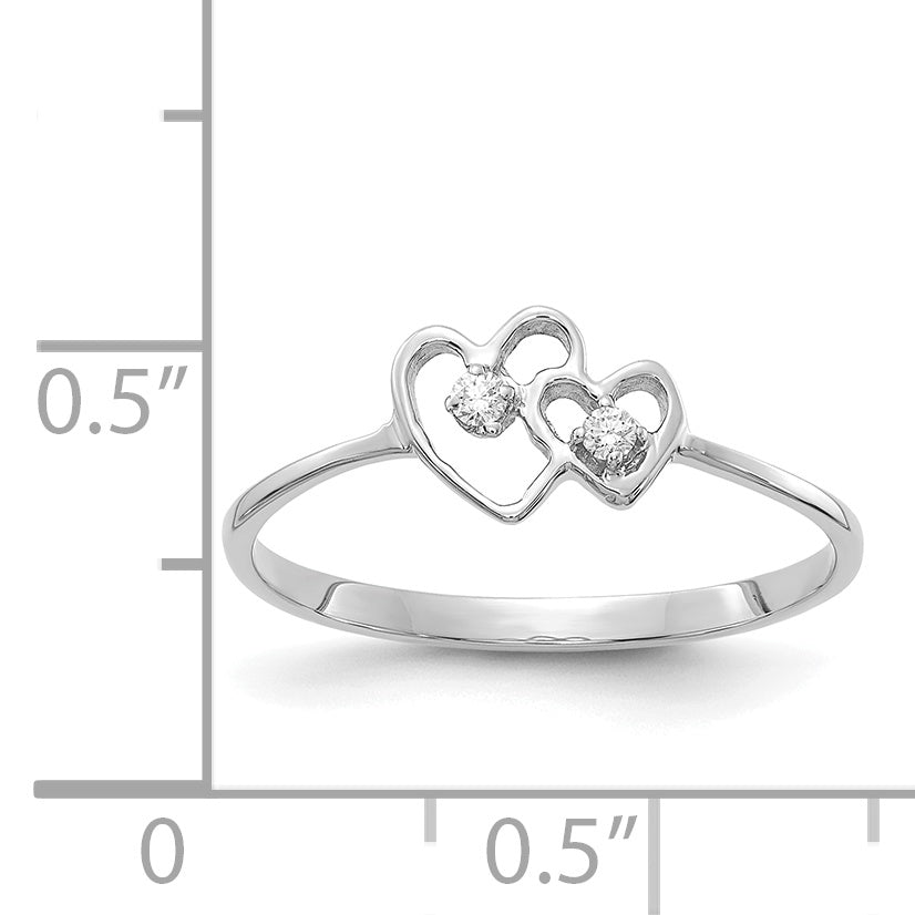 14K White Gold .03ct. Diamond Fancy Ring Mounting
