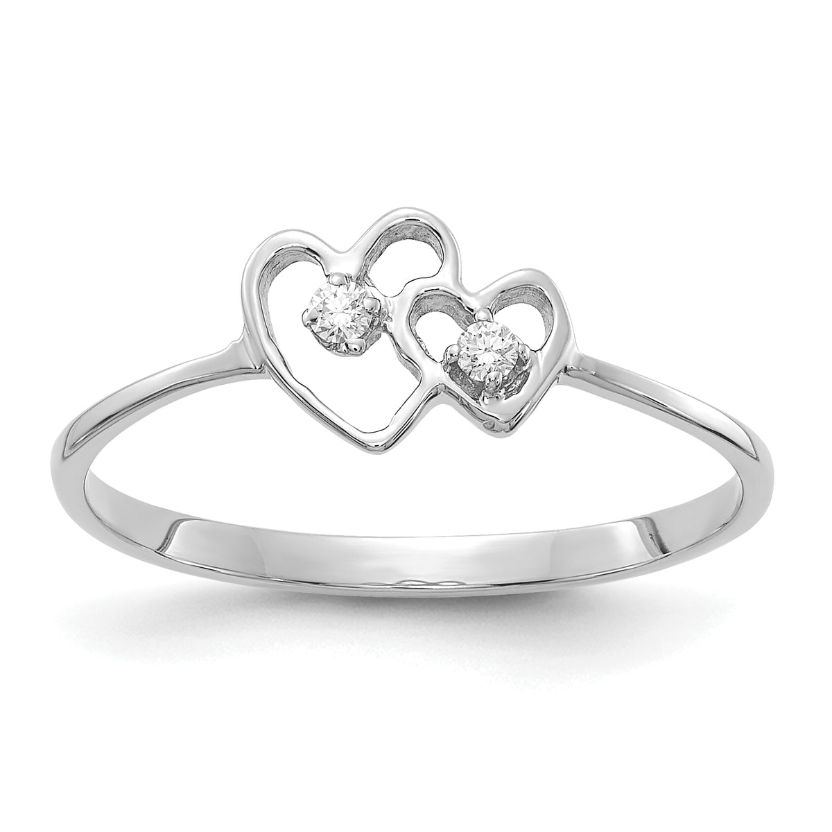 14K White Gold .03ct. Diamond Fancy Ring Mounting