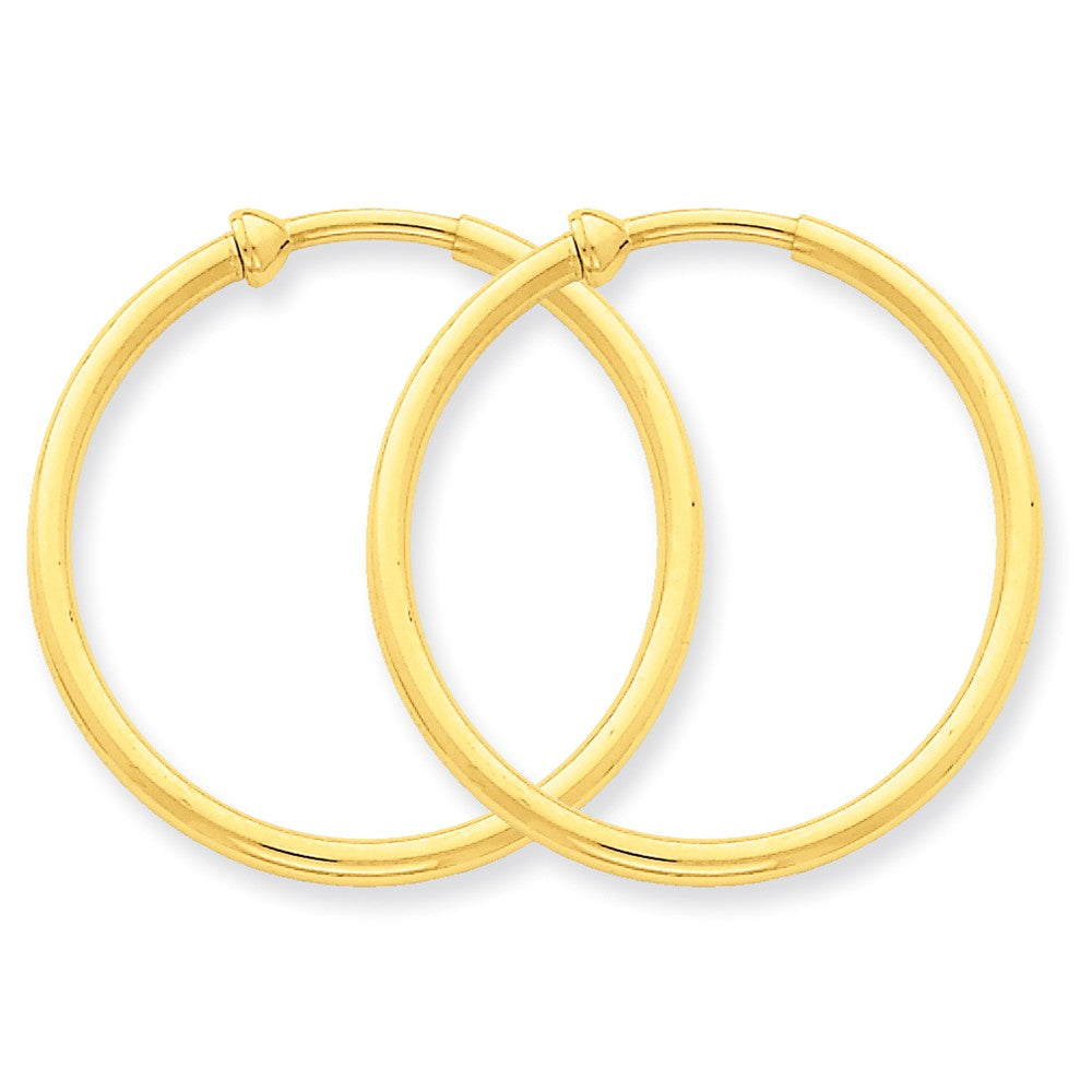 14K Non-Pierced Hoop Earrings