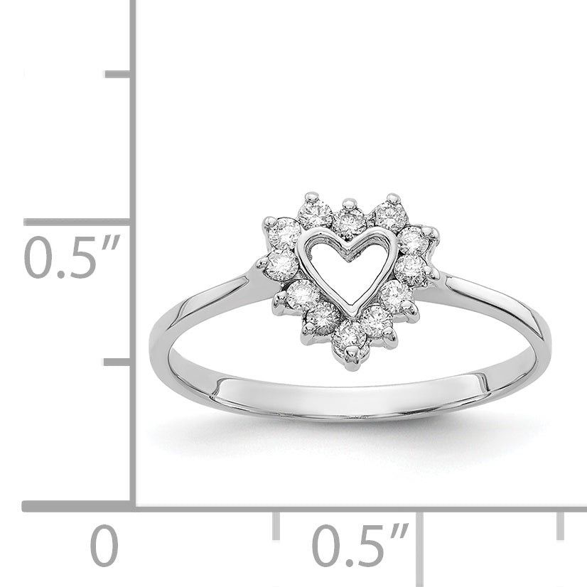 14k White Gold A Diamond ring