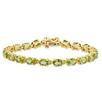 14k 6x4mm Oval Peridot bracelet