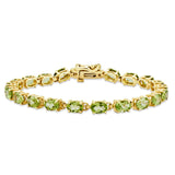 14K 6x4mm Oval Peridot bracelet