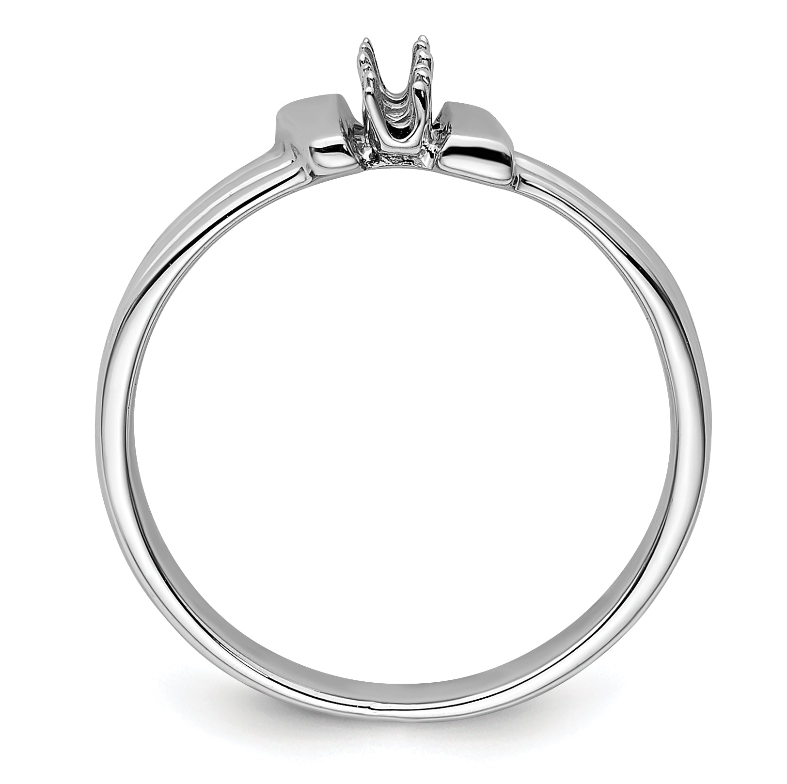 14k White Gold Ring Mounting