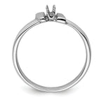 14k White Gold Ring Mounting