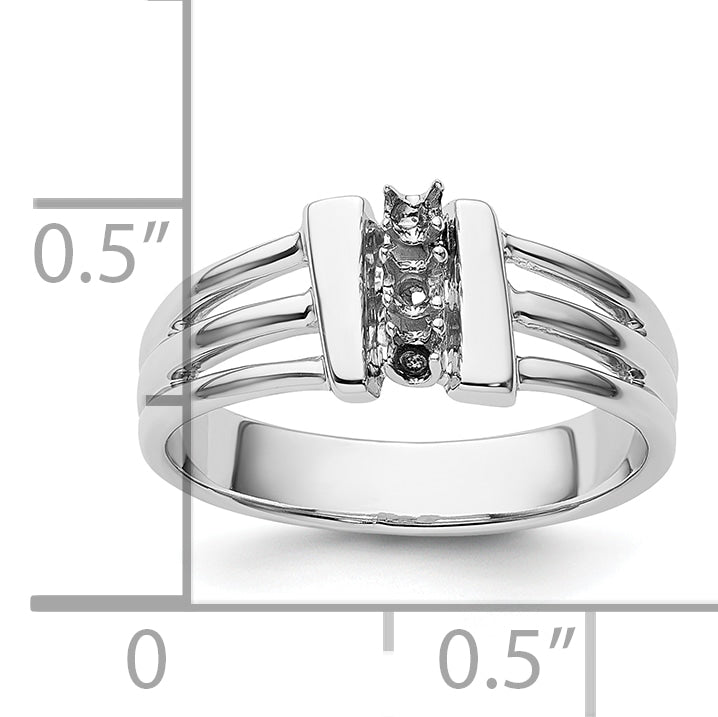 14k White Gold Ring Mounting