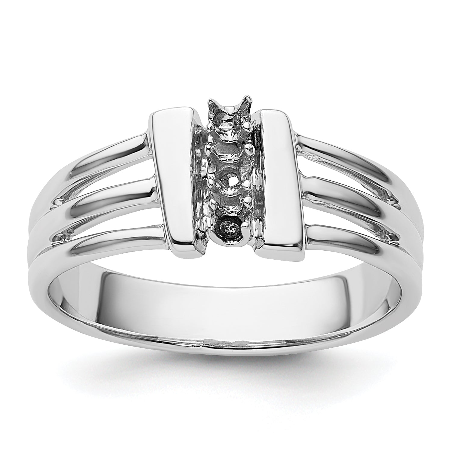 14k White Gold Ring Mounting Main image